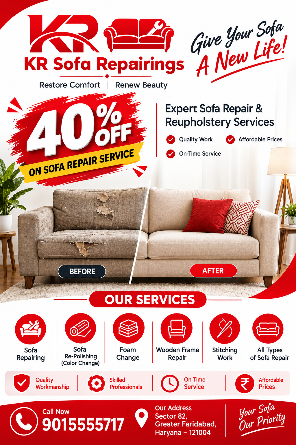 sofa repair Faridabad
